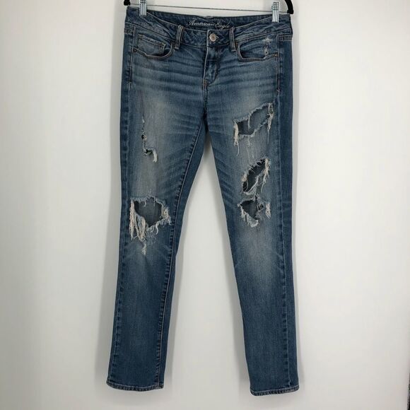AMERICAN EAGLE Destroyed Skinny Jeans‎ - Picture 1 of 10